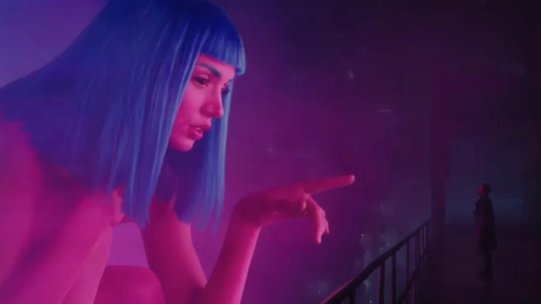 Everything you want to see, screen from Blade Runner 2049