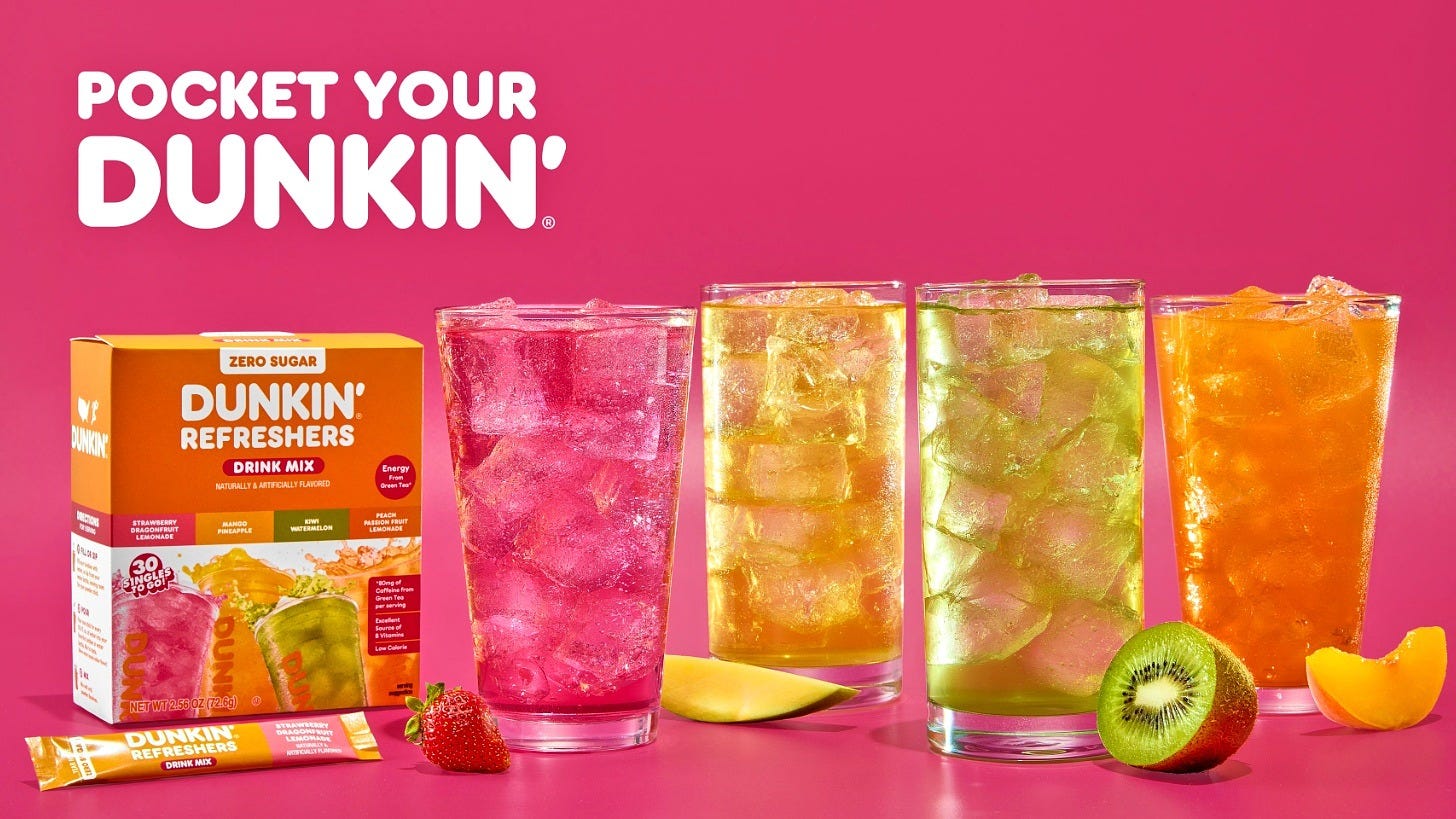 Image: Dunkin' (Refreshers Singles To Go drink mix)