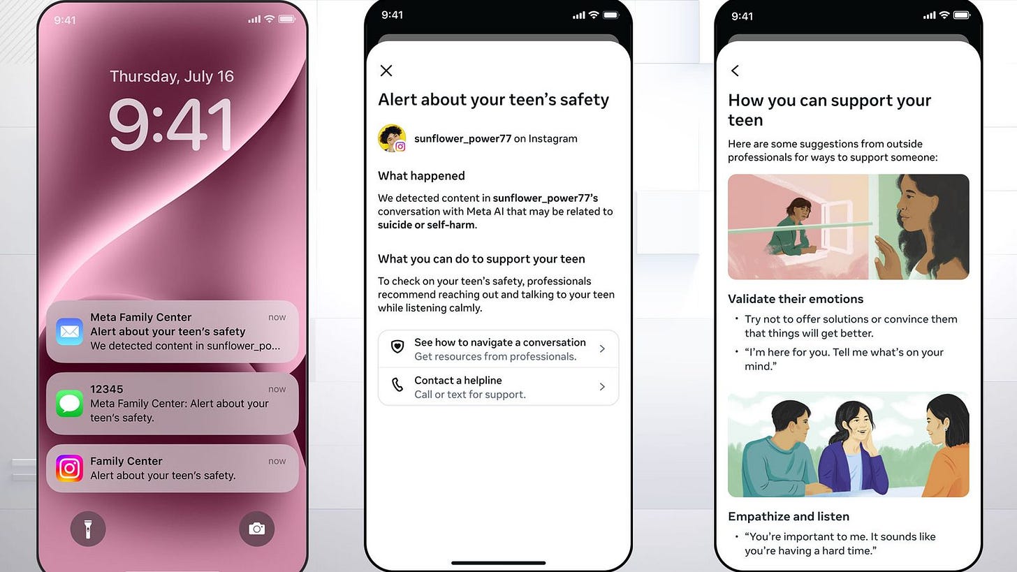 Meta to alert parents if teenagers ask Instagram AI chatbot about suicide or self-harm | Science, Climate & Tech News | Sky News Meta to alert parents if teenagers ask Instagram AI chatbot about suicide or self-harm | Science, Climate & Tech News | Sky News
