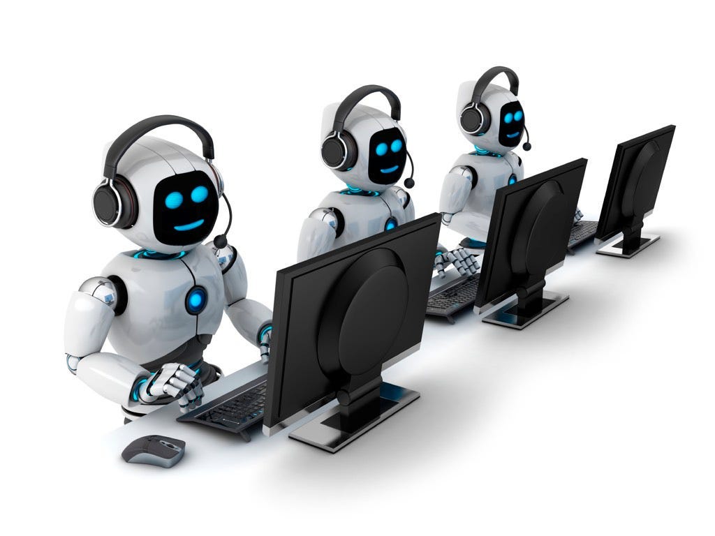 What percent of customer service is AI?