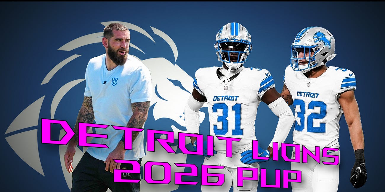 Detroit Lions 2026 PUP List: Branch, Joseph, & Conklin