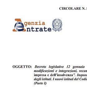 La circolare n. 5/E sul Codice della crisi: dalla bozza al testo definitivo, le ombre che si diradano (e quelle che restano)
