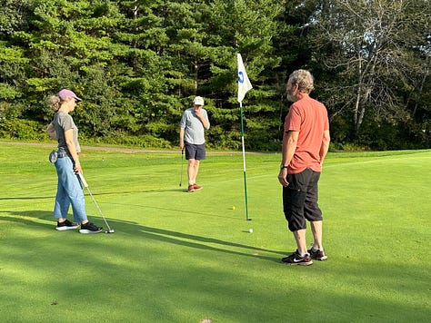 (various photos of us golfing and eating cookies in beautiful places with david francey)