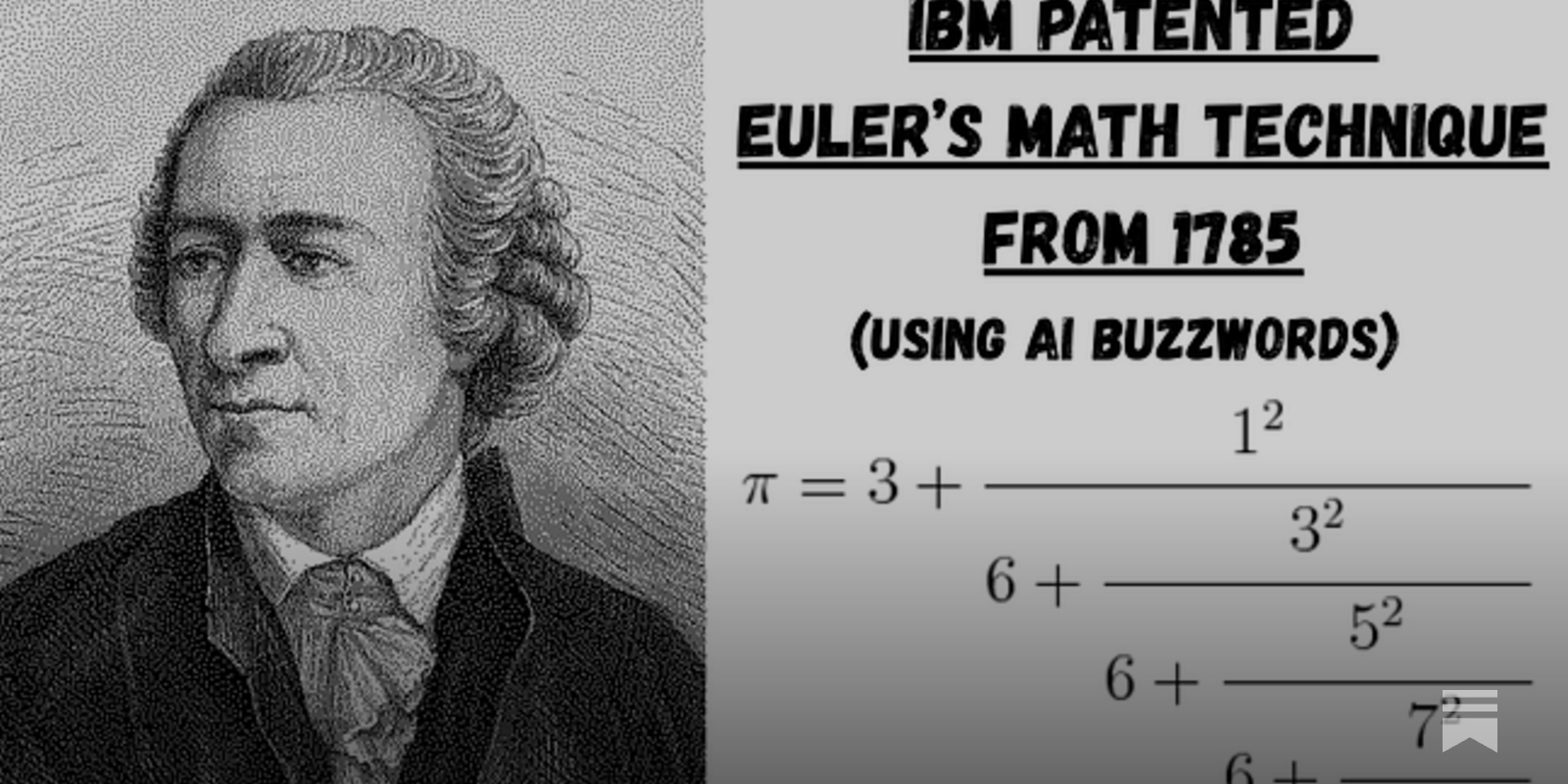Ibm Patented Euler's 200 Year Old Math Technique For 'ai...