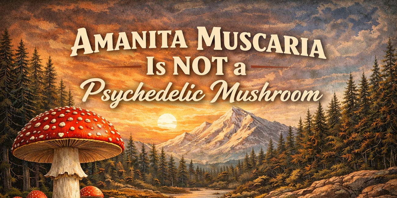 Amanita Muscaria is Not a Psychedelic 