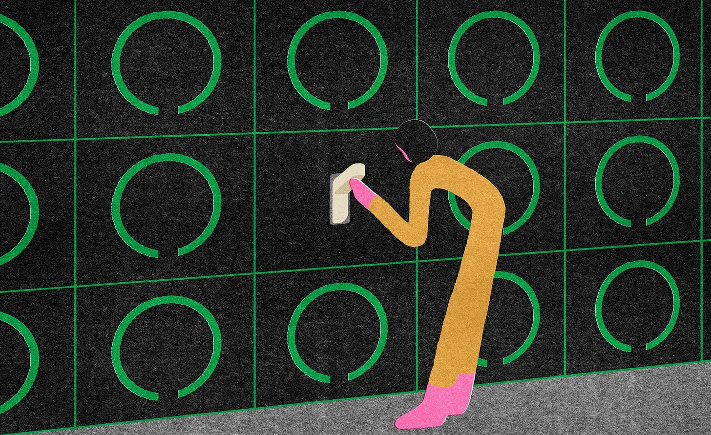 Illustration of a figure flipping a switch Illustration of a figure flipping a switch