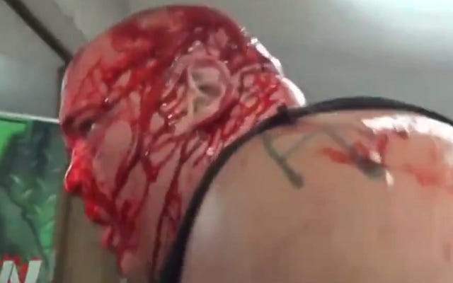 [Screenshot: Jeff Cannonball looking like a SAW movie survivor]