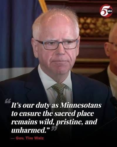 Minnesota Gov. Tim Walz has taken executive action to stop certain state  mining near the Boundary Waters. ⬇️Click the link in the comments for more  details.