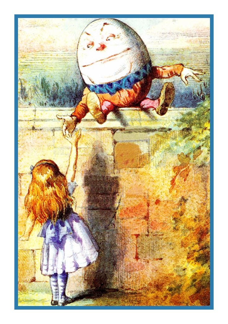 humpty dumpty cross stitch kit | Alice and Humpty Dumpty .. Alice in ... humpty dumpty cross stitch kit | Alice and Humpty Dumpty .. Alice in ...