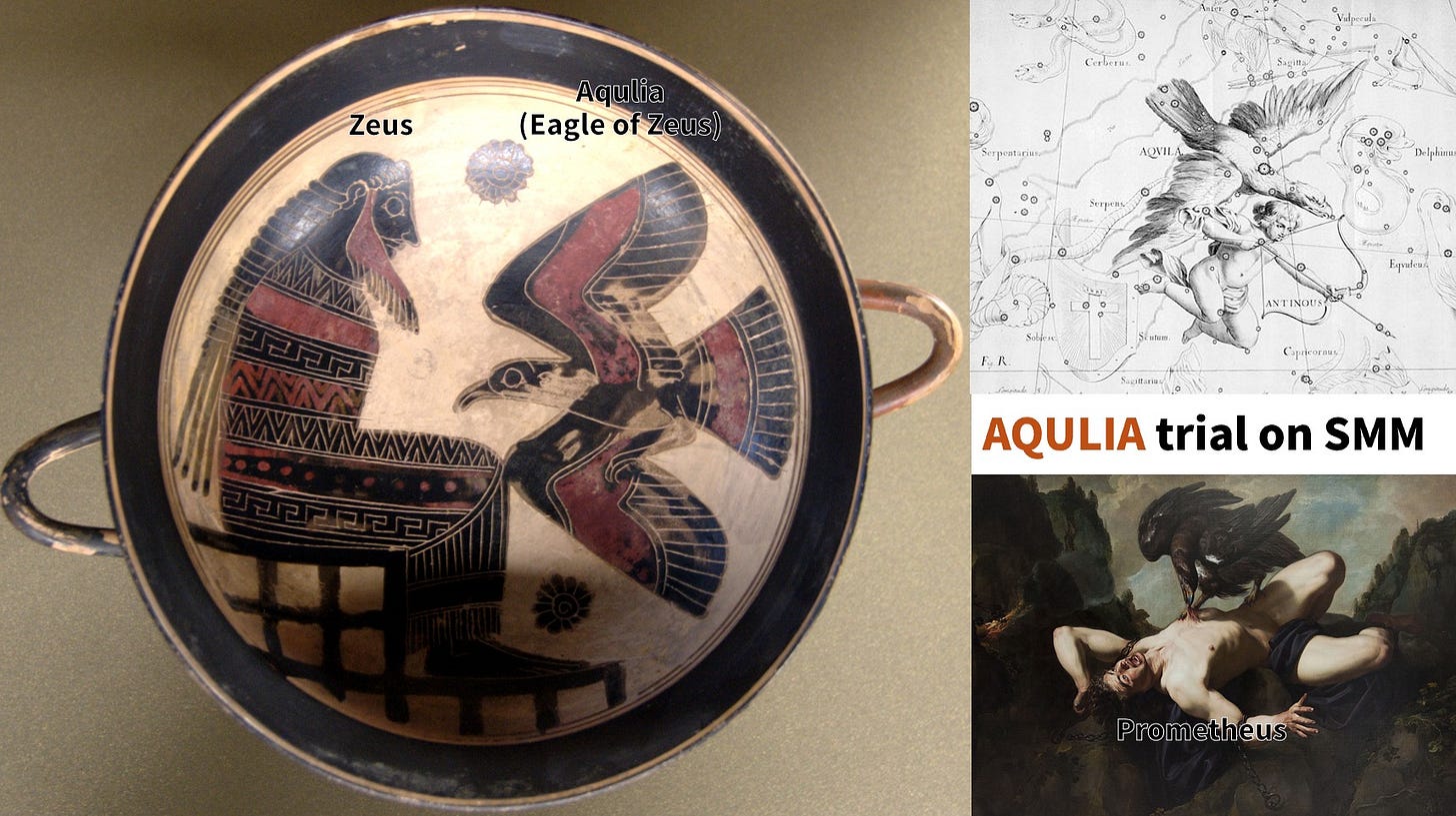 可能是顯示的文字是「 Zeus Λειa o Aqulia lia (Eagle of ofZeus) EagleofZeus) Zeu o Corteran ® Lo ទ Aαn 0. Seryeai Delphara ባዕ Egralras FR ANTINDUS TINDUS AQULIA trial on SMM Prometheus Pror neth eus 」的圖像
