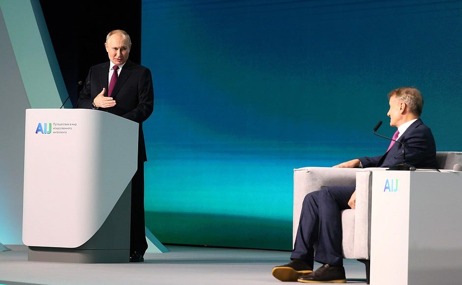At the Artificial Intelligence Journey 2022 conference. With Sberbank President and Board Chairman German Gref.