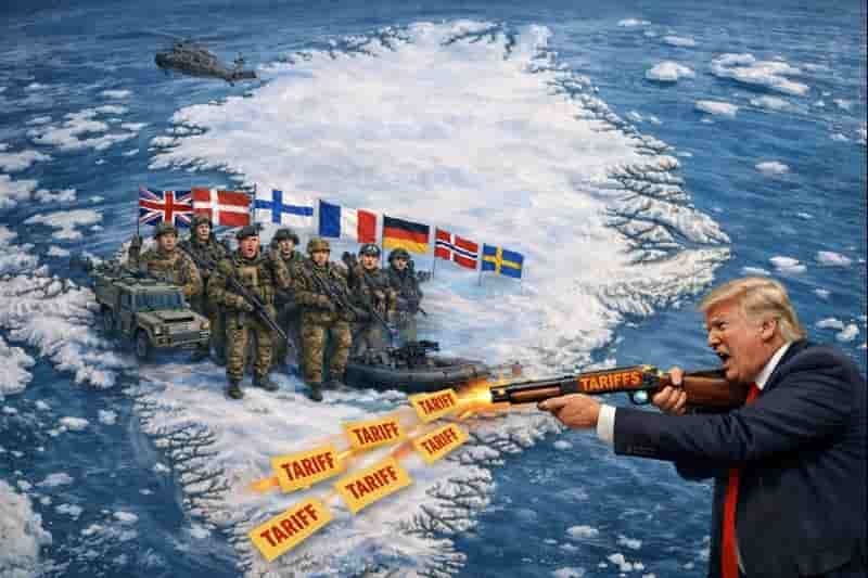 Trump Greenland tariffs - Trump Escalates Greenland Tariffs Fight  Triggering European Backlash Threatening NATO Unity Trade Stability And  Arctic Security In High Stakes Transatlantic Confrontation This Week  Globally 18-01-2026 •