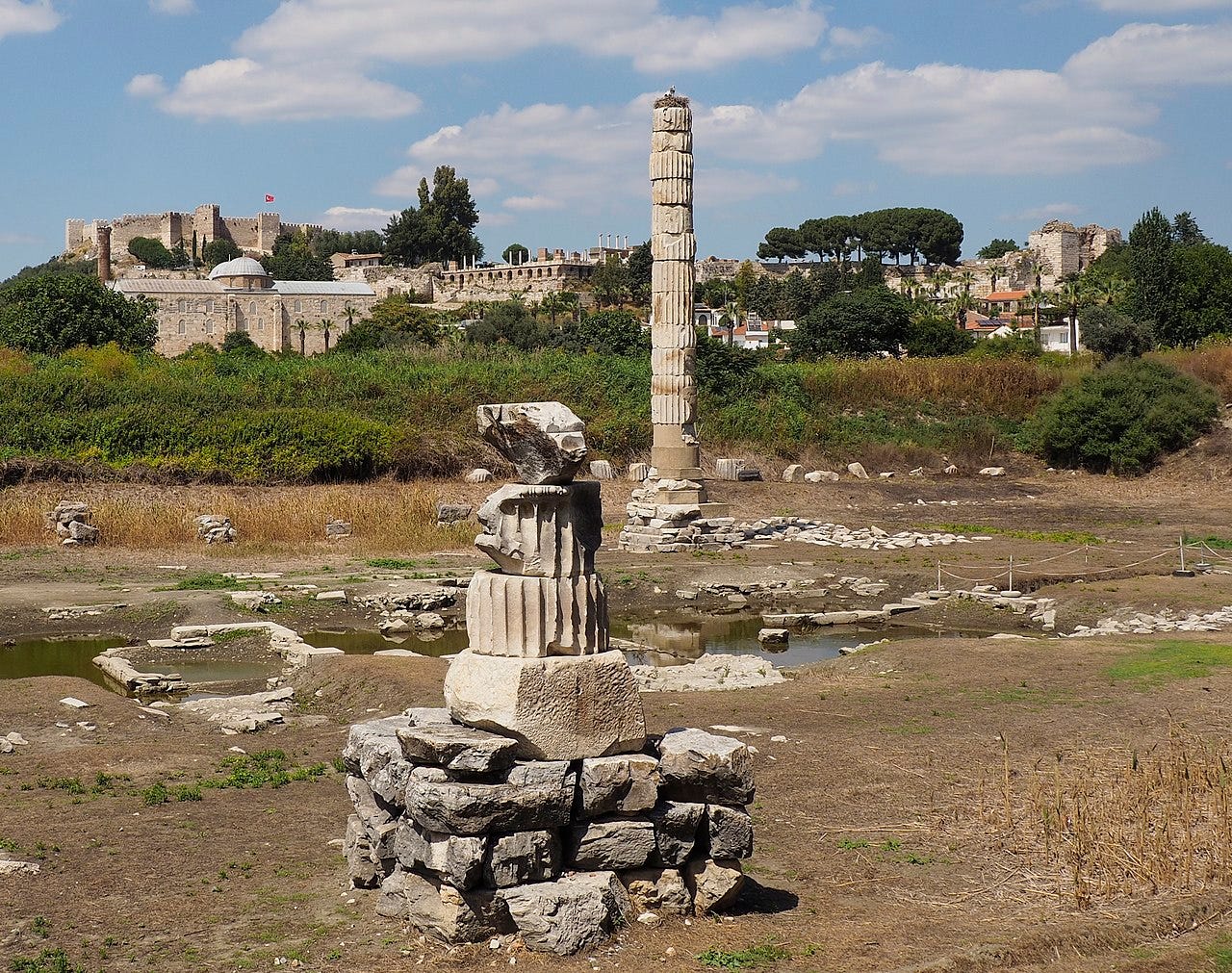 columns in field at the site of the temple today. columns in field at the site of the temple today.