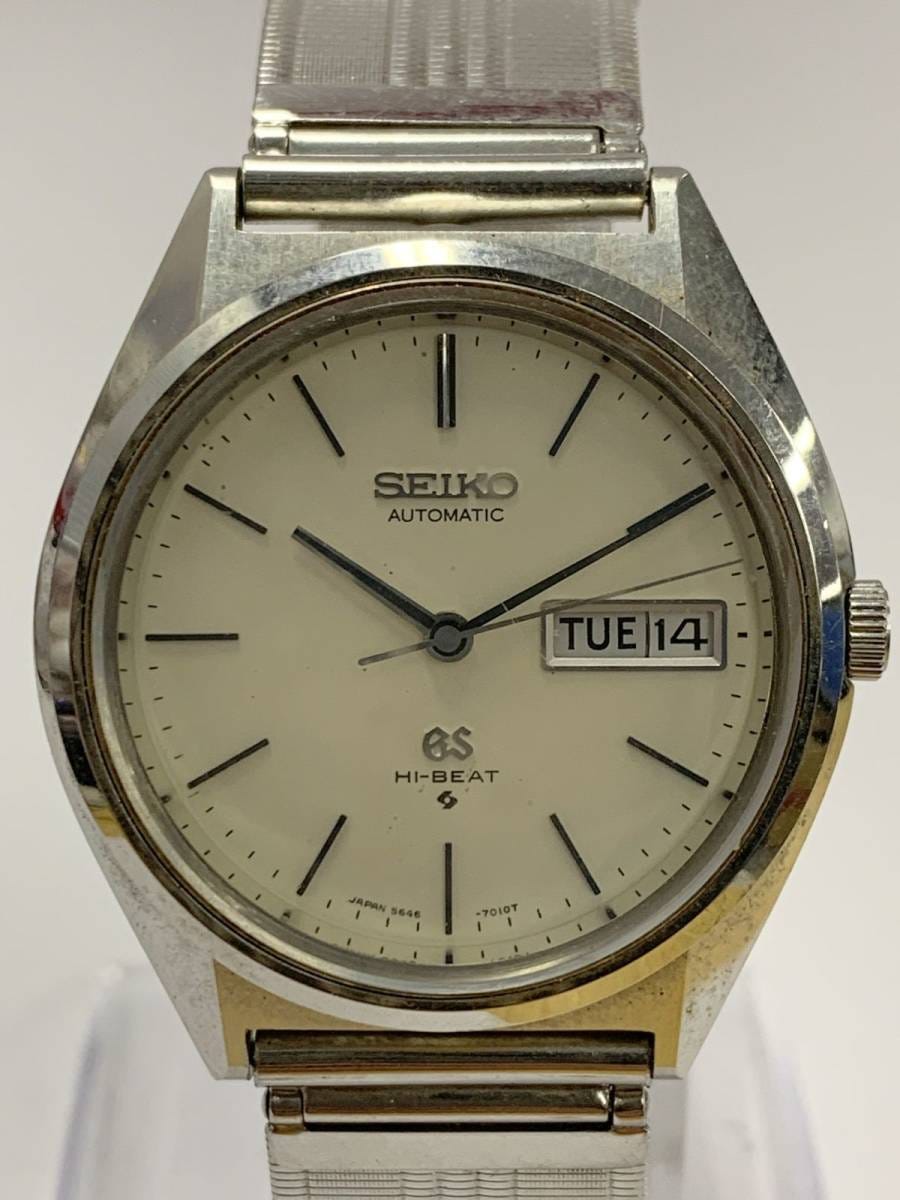 Y499-O13-1348◎ SEIKO セイコー GS グランドセイコー 5646-7010 GSメダリオン デイデイト メンズ 自動巻き 稼働 腕時計 ⑥