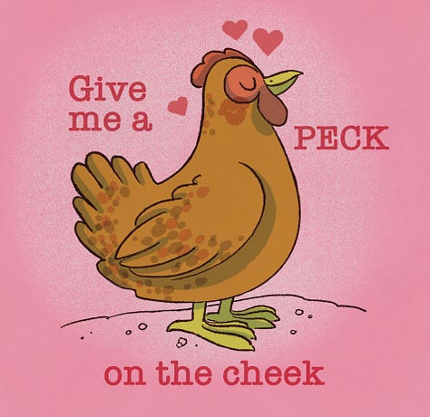 final bird valentine card illustrations with text by kayla stark