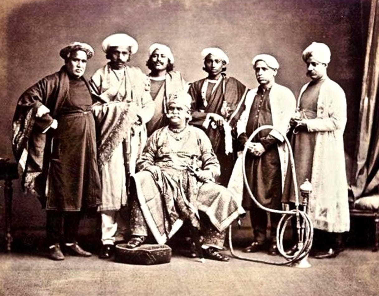 Maharajah of Benares and Suite, 1870s