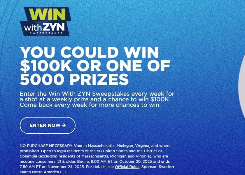 tobacco sweepstakes 2025 Natural American Spirit Earth Day Every Day & Instant Win Game Philip Morris International: ZYNsn't It?
