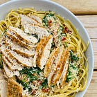 Tuscan Chicken with Fettuccine