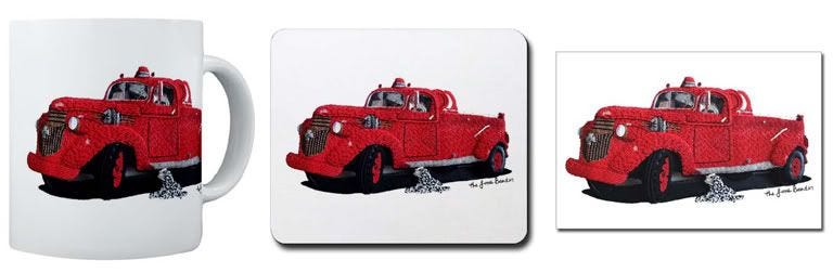 beaded Chevy fire truck Engine Co. 6 Bead International CafePress shop Lone Beader's Boutique beaded Chevy fire truck Engine Co. 6 Bead International CafePress shop Lone Beader's Boutique