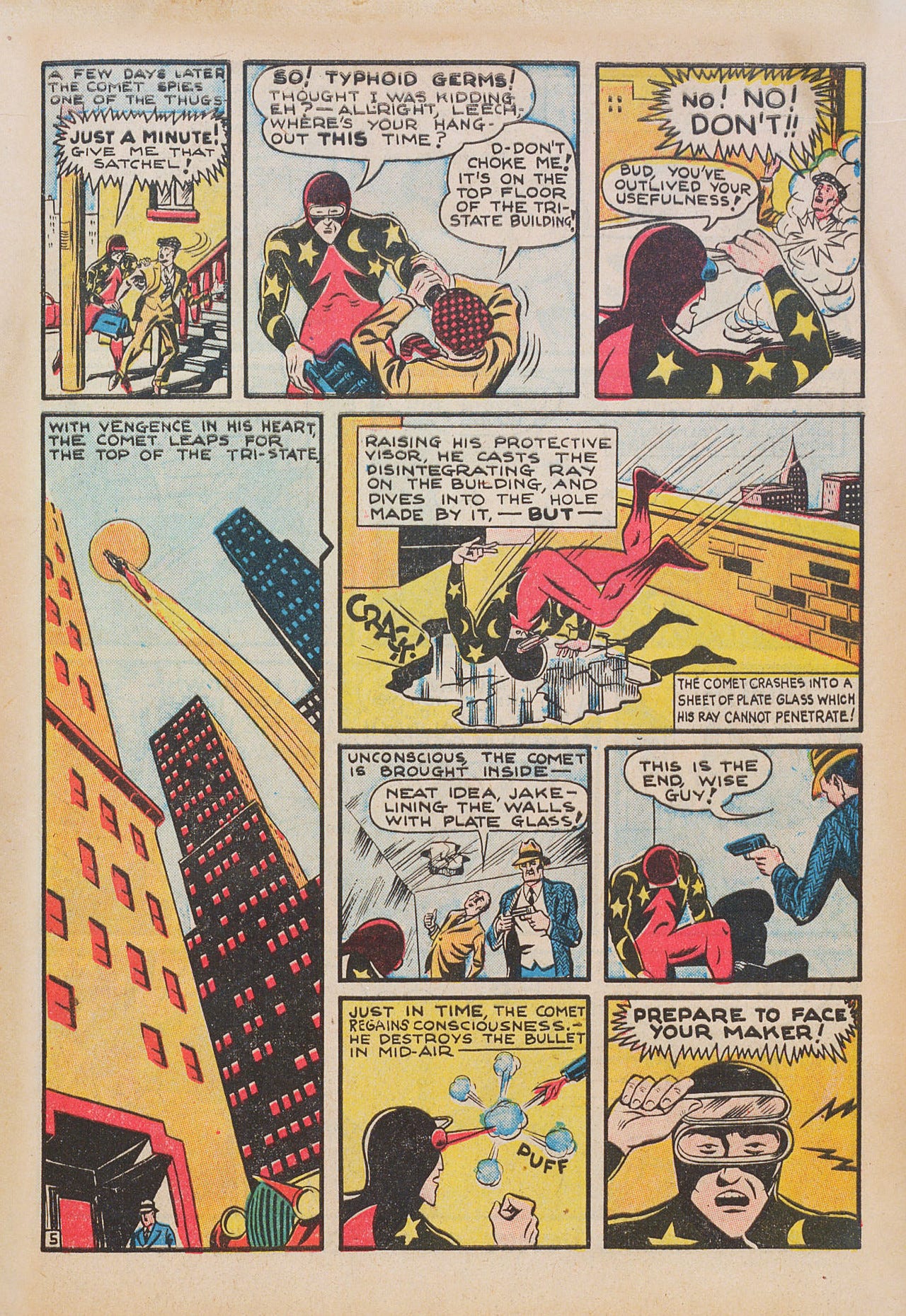 Pep Comics 1, The Comet story, page 5