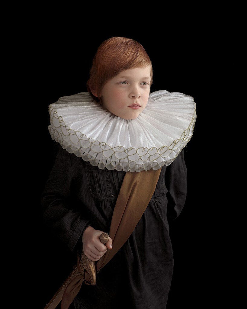 photographer suzanne jongmans recreates renaissance portraits using packaging materials