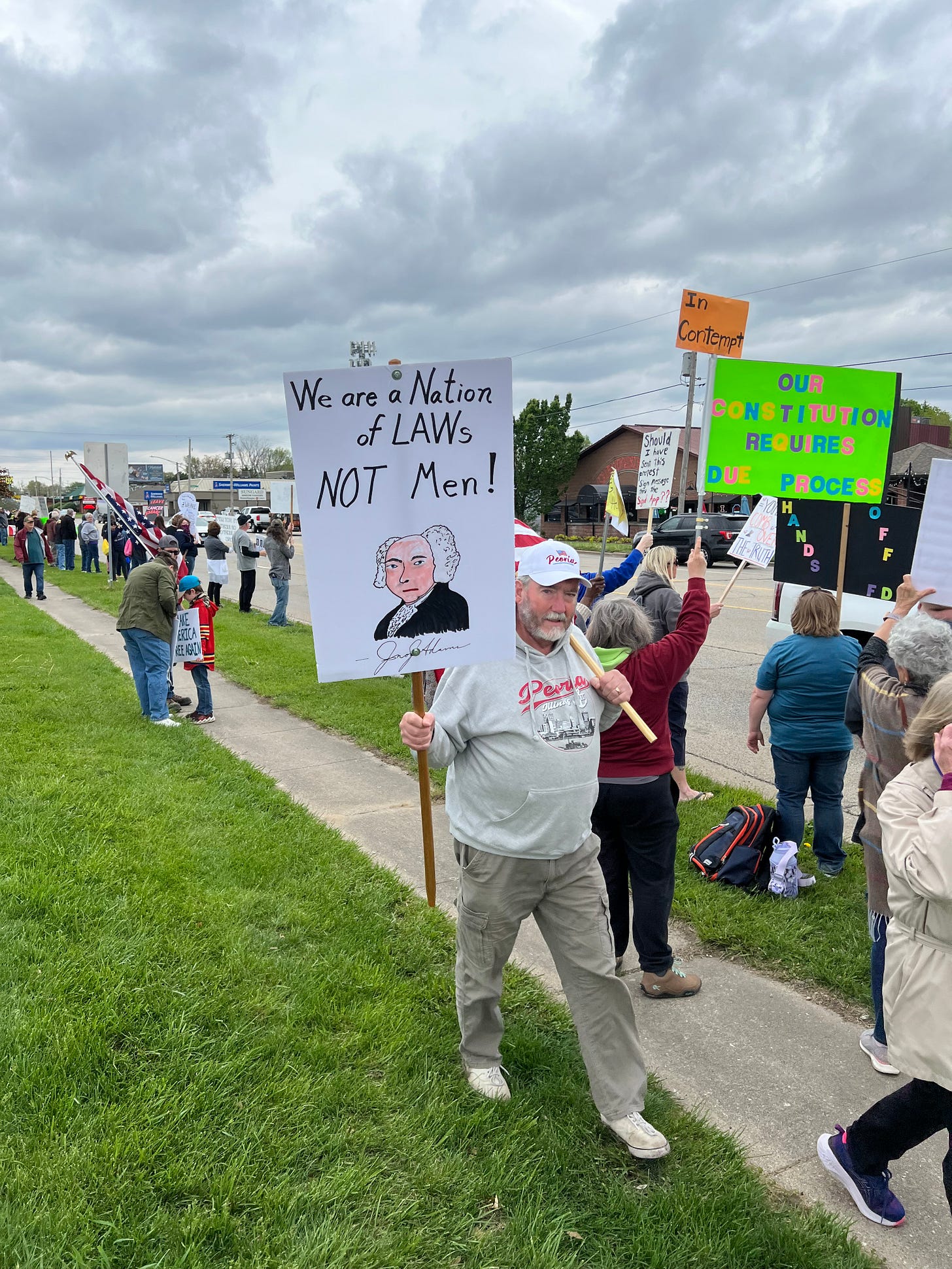 Protest march, Peoria IL 4-3-25