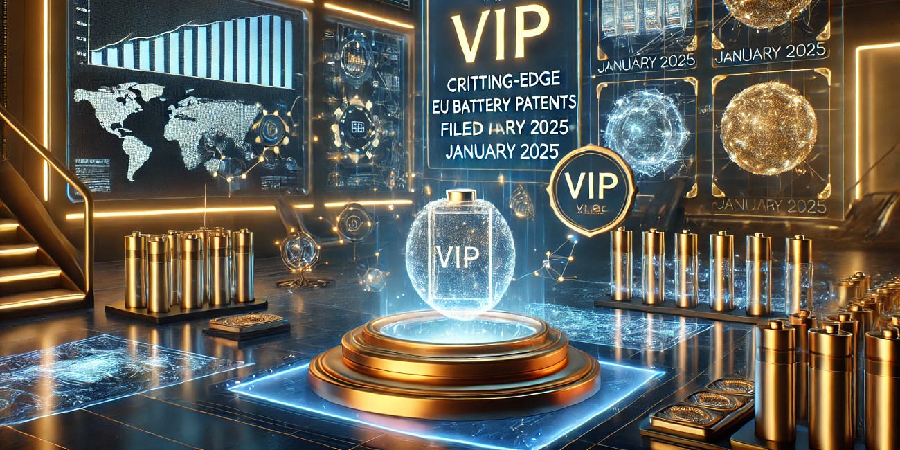 🔥 Exclusive VIP Perk: Cutting-Edge EU Battery Patents Filed January 2025—Spot Tomorrow’s Winners Now