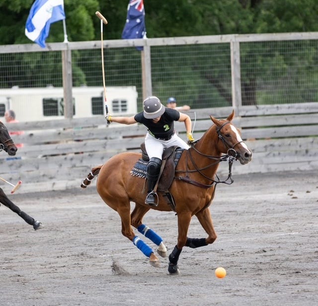 Photos of horses and riders playing polo at Saratoga Polo School. (Photos by Jay Austin)