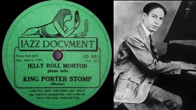Jelly Roll Morton - King Porter Stomp - 1924 - [Vocalstyle piano roll  n°50480]