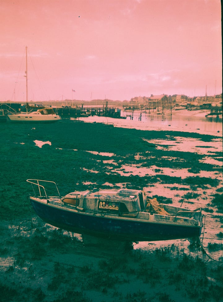 The view and the resulting image. River Adur on Harman Azure
