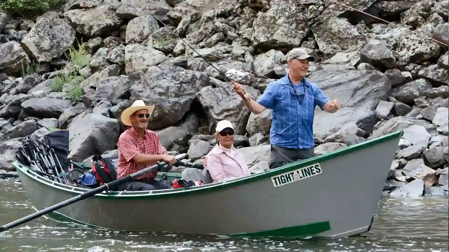 On the Middle Fork of the Salmon River, one angler will fly fish at a time.