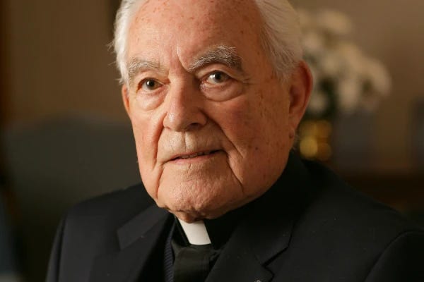 “It is not enough to sympathize with the aspirations and plight of illegal aliens. We must also consider the consequences of not controlling our borders," said the late Father Theodore Hesburgh, who served as chairman of the U.S. Select Commission for Immigration and Refugee Policy that was created by the U.S. Congress in the early 1980s. Credit: Photo courtesy of University of Notre Dame “It is not enough to sympathize with the aspirations and plight of illegal aliens. We must also consider the consequences of not controlling our borders," said the late Father Theodore Hesburgh, who served as chairman of the U.S. Select Commission for Immigration and Refugee Policy that was created by the U.S. Congress in the early 1980s. Credit: Photo courtesy of University of Notre Dame
