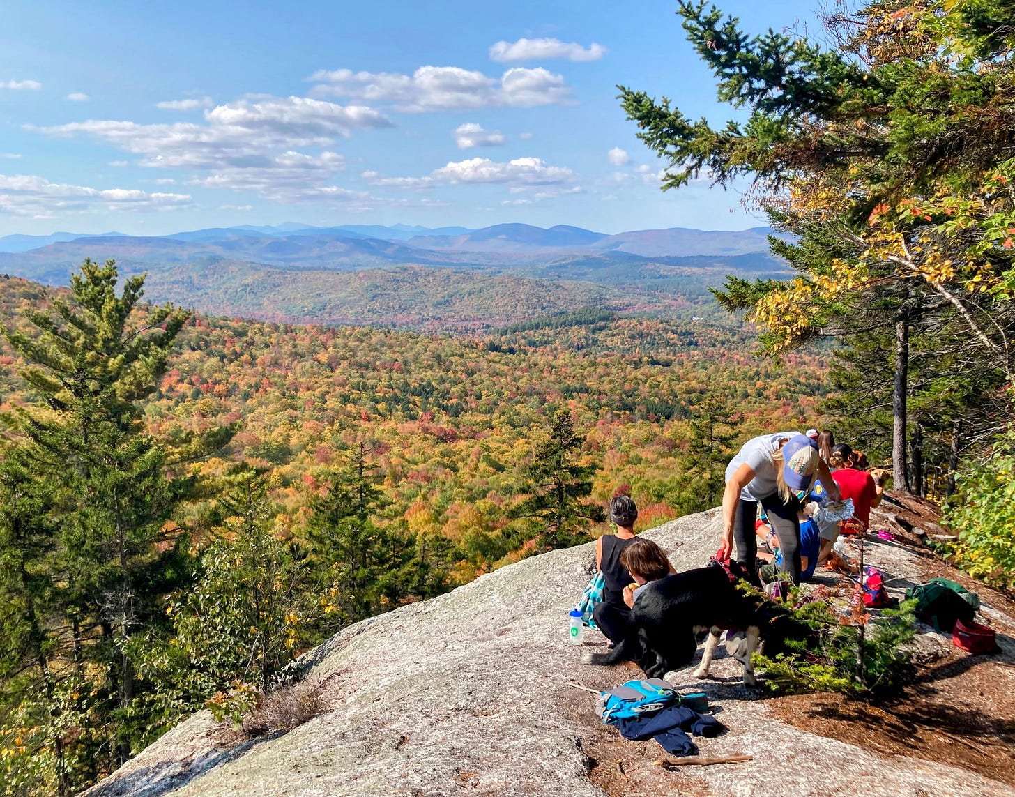 South Ledge Overlook on the Long Mountain Trail in Bethel, Maine. 