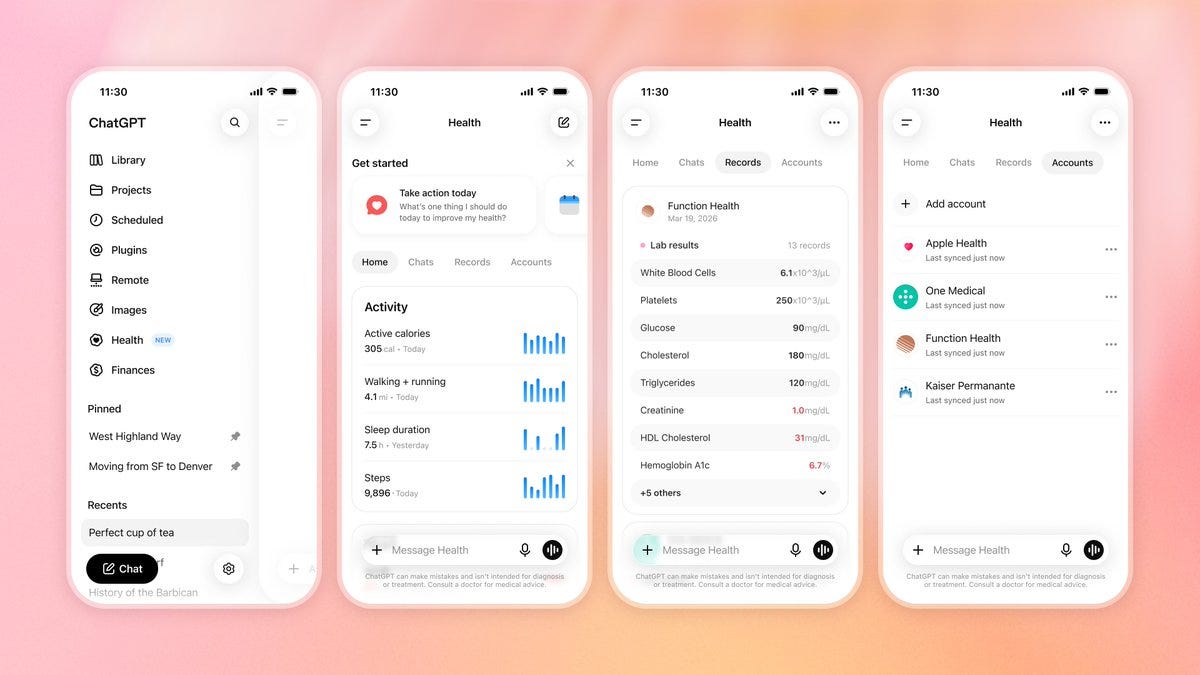 ChatGPT bekommt einen eigenen Health-Bereich mit Apple-Health- und Aktenkontext