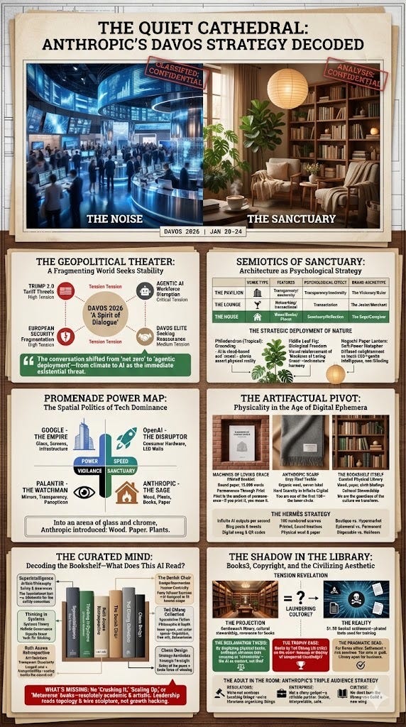 The Quiet Cathedral: A Semiotic and Strategic Analysis of Anthropic’s Projection at Davos 2026