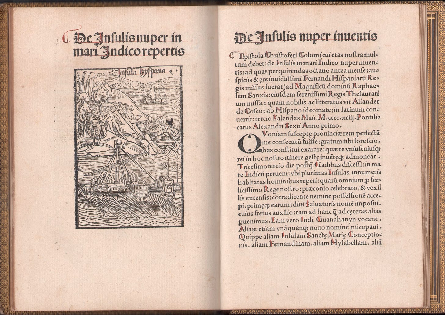 1494 Basel edition of Columbus’ letter. Source: A Stamp A Day.