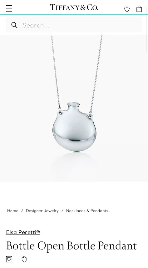 Tiffany&Co. Elsa Peretti open bottle pendant