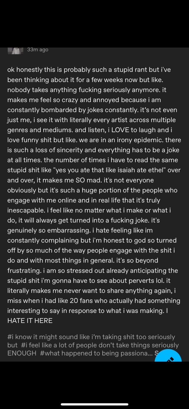 r/popculturechat - Ethel Cain posts criticism of irony culture