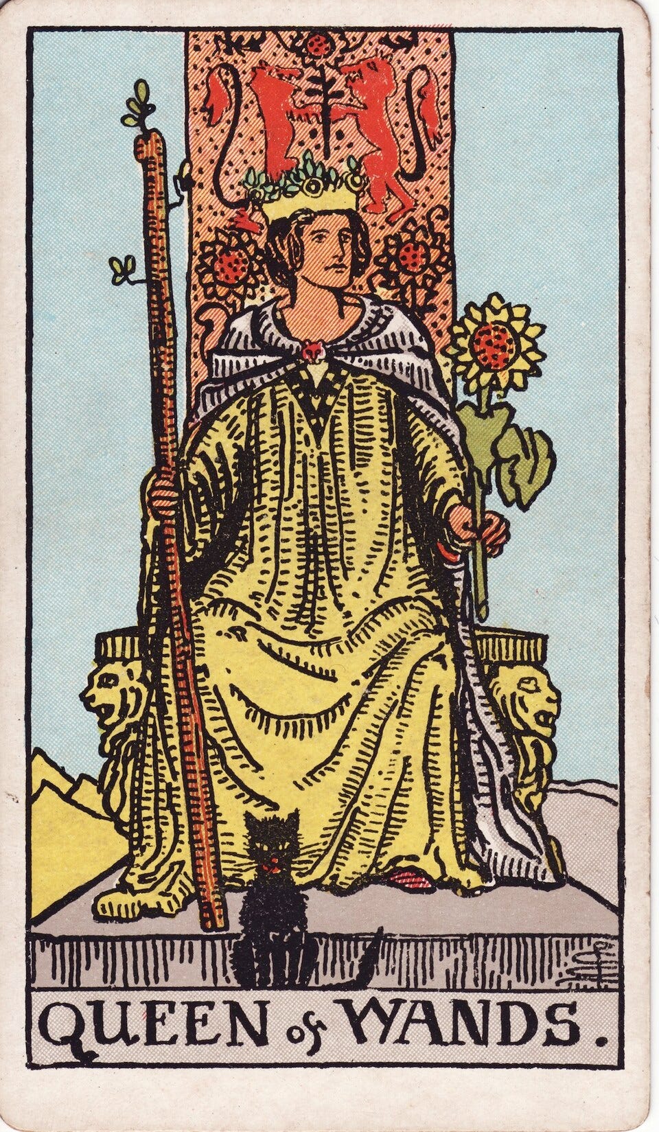 Waite Smith Tarot: Queen of Wands Waite Smith Tarot: Queen of Wands