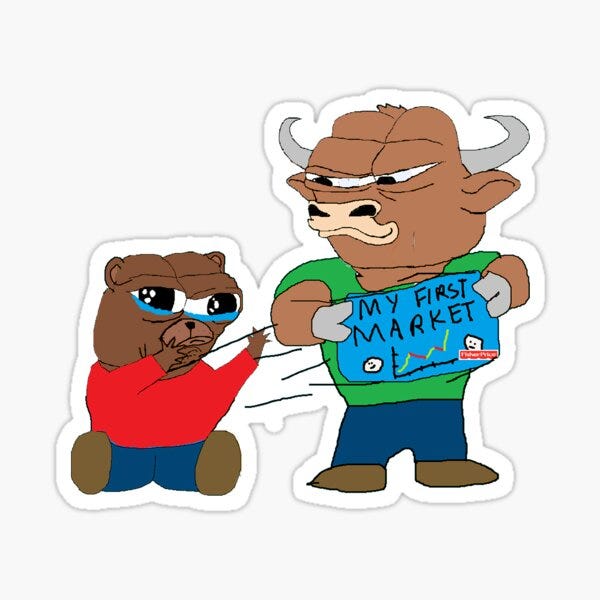 Pepe Bear and Bull Market Meme" Sticker for Sale by colossalbreaker |  Redbubble Pepe Bear and Bull Market Meme" Sticker for Sale by colossalbreaker |  Redbubble