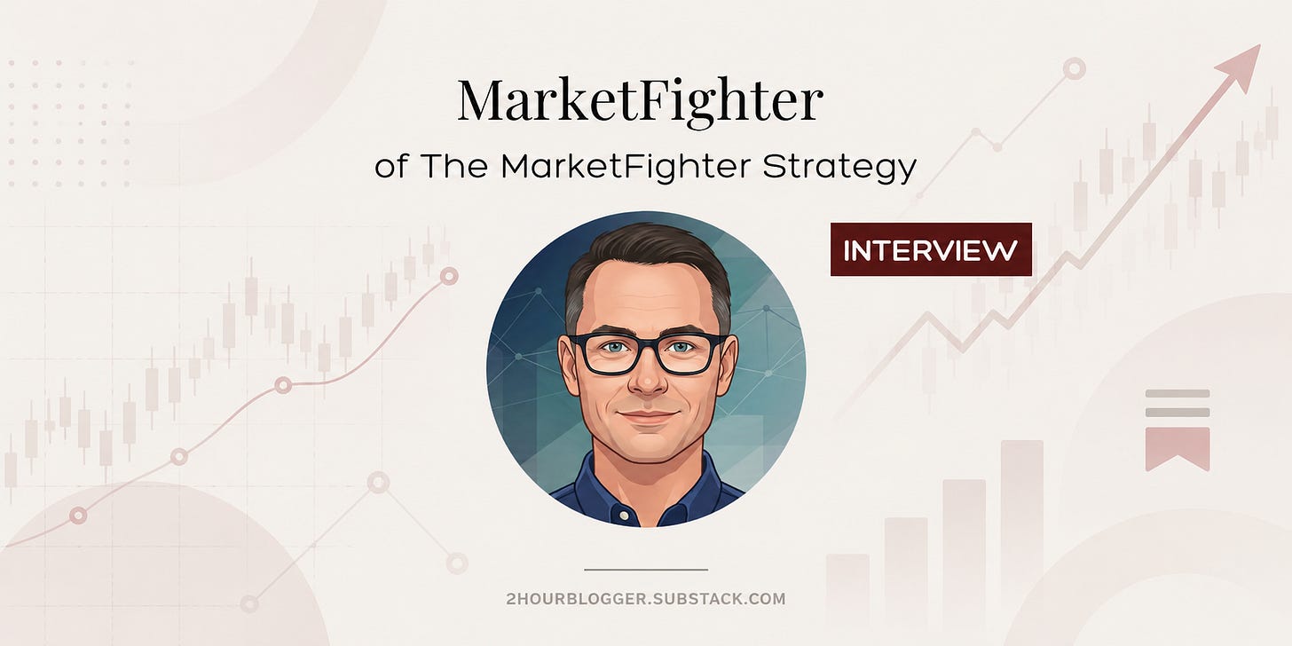 How MarketFighter built a 3,600+ subscriber Substack about investing, reached 100+ paid subscribers in under five months, and quit his job to live off his investment strategy. How MarketFighter built a 3,600+ subscriber Substack about investing, reached 100+ paid subscribers in under five months, and quit his job to live off his investment strategy.