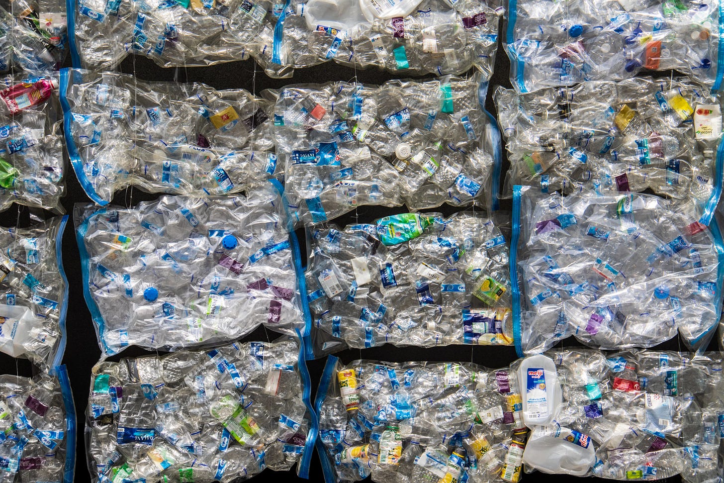 Plastic bottle waste in Singapore