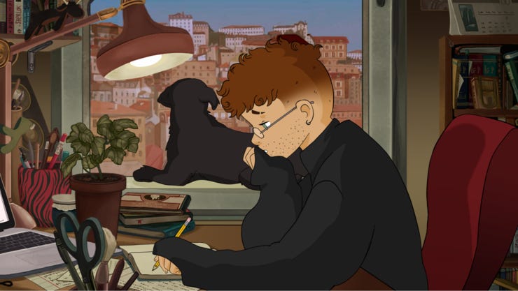  En la foto, Fran 🌊 & Sora 🐶 redactando esta notita para uds 💌✨