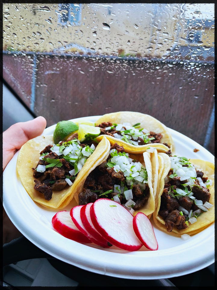 Two sets of tacos