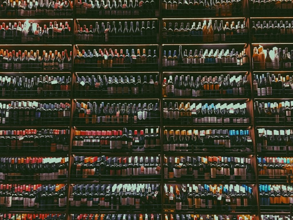 Wall of wines