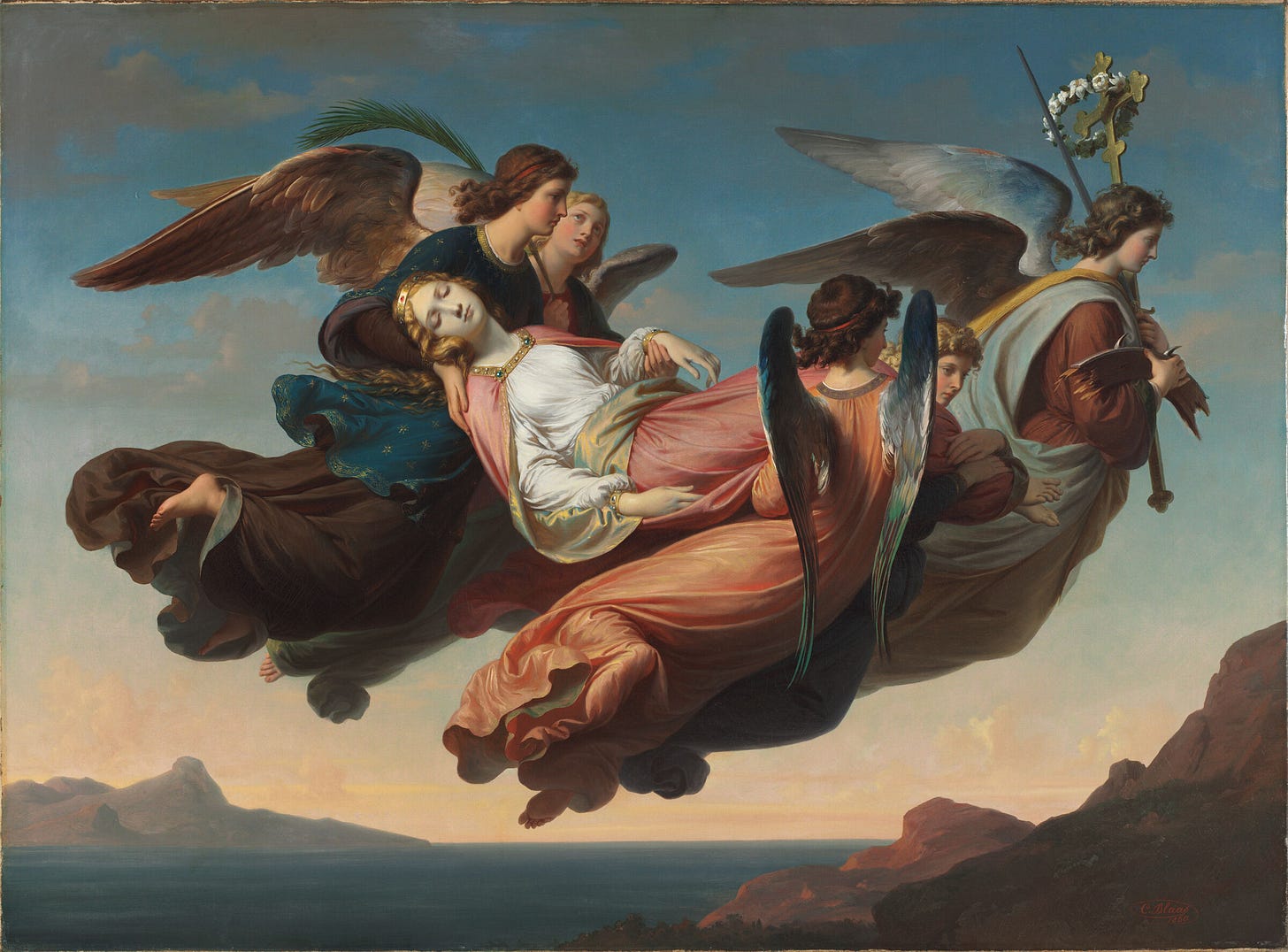 The Miraculous Translation of the Body of Saint Catherine of Alexandria to  Sinai | Harvard Art Museums
