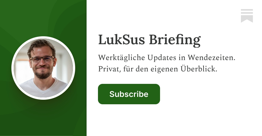 LukSus Briefing | Lukas Sustala | Substack