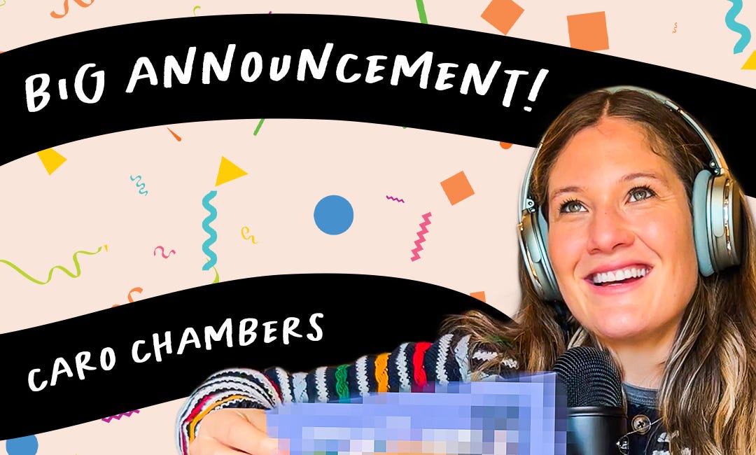 a big announcement + "one day" discussion + the year of me