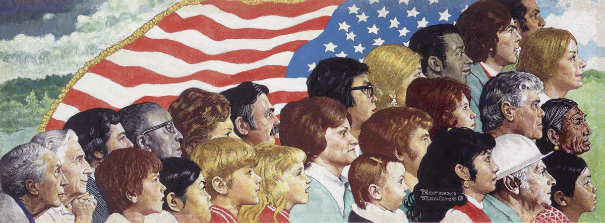 Spirit of America, 1974 by Norman Rockwell - Paper Print - Norman Rockwell Museum Custom Prints - Custom Prints and Framing From the Norman Rockwell Museum Spirit of America, 1974 by Norman Rockwell - Paper Print - Norman Rockwell Museum Custom Prints - Custom Prints and Framing From the Norman Rockwell Museum
