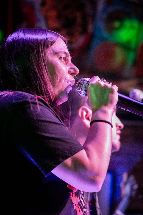 Angel Hunter and Larissa Brown perform with Strange Lucy